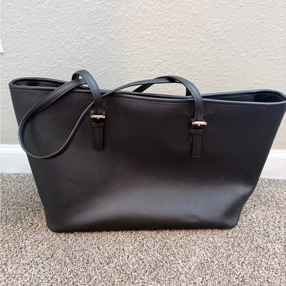 Michael Kors Black Tote with Gold Accents